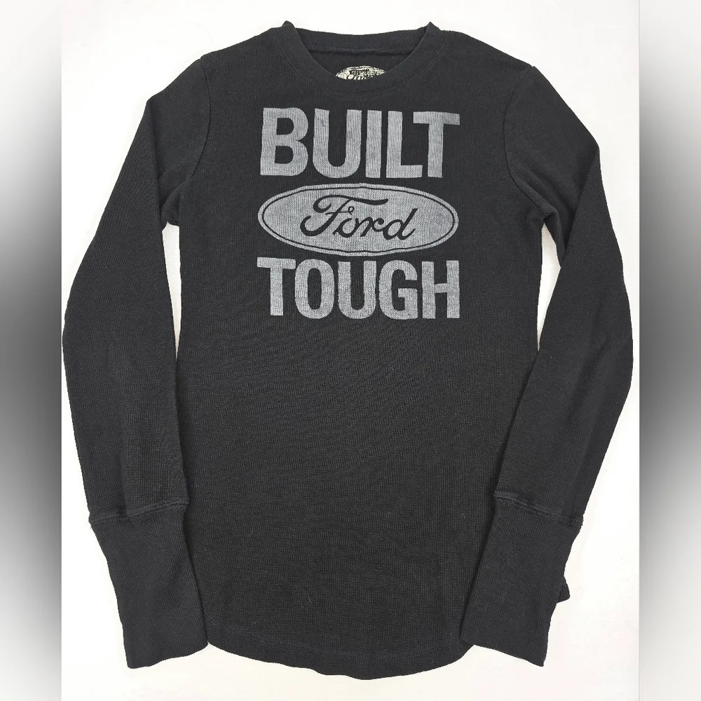 Ford Boy's Black Long Sleeve Tee Gray 